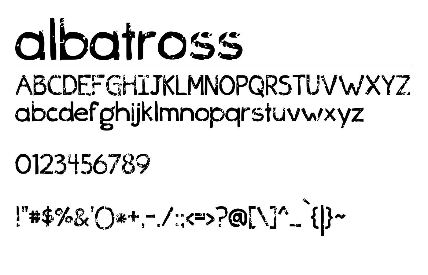 albatross Font preview
