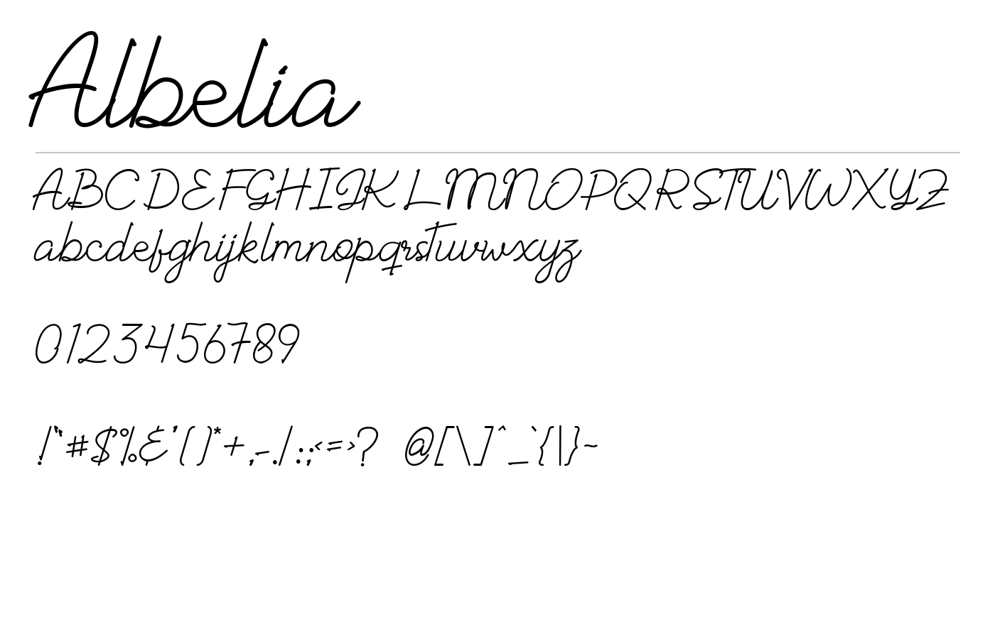 Albelia Font preview