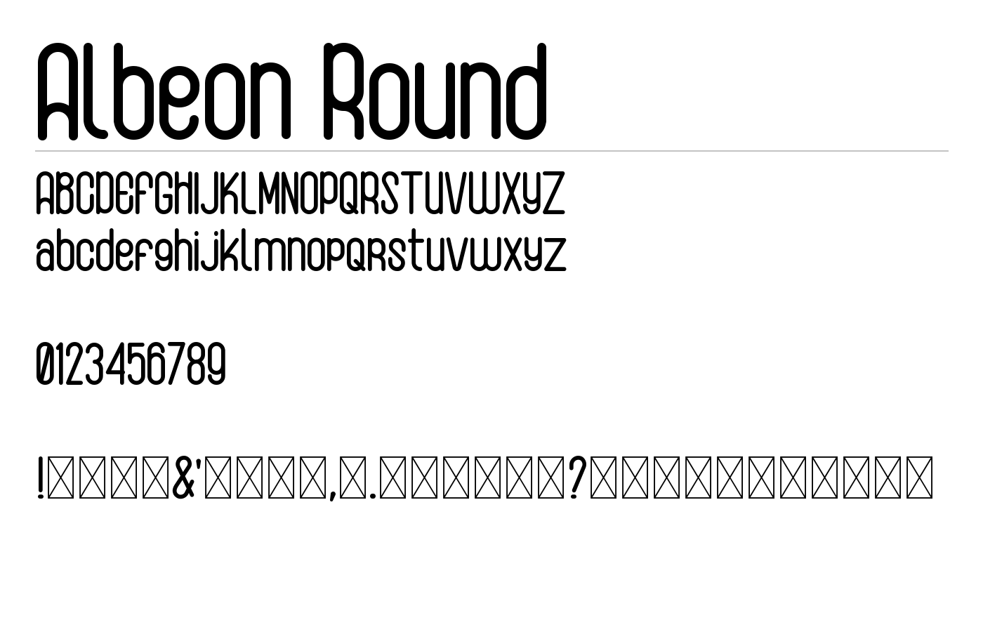 Albeon Round Font preview