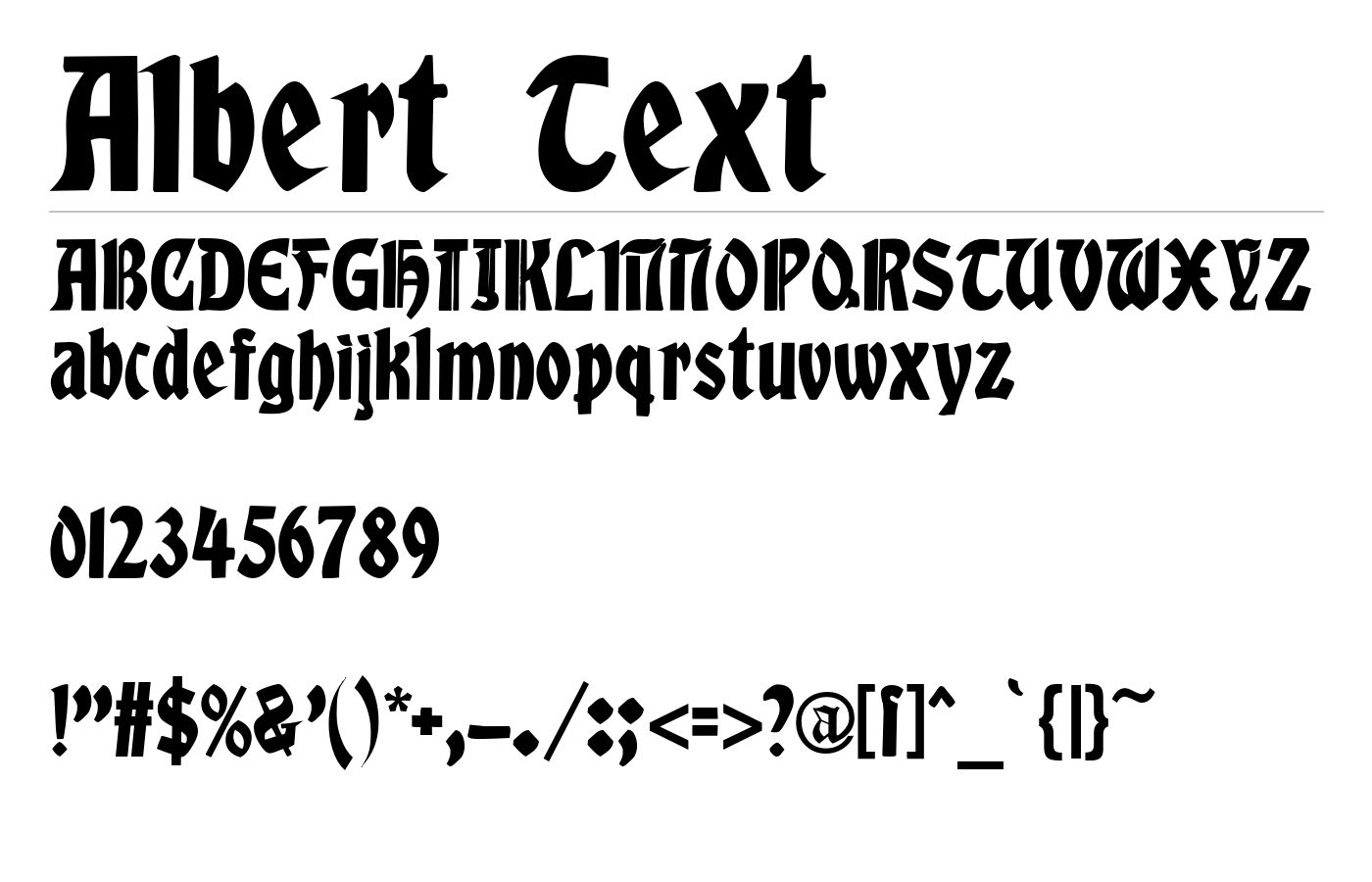 Albert Text Font preview