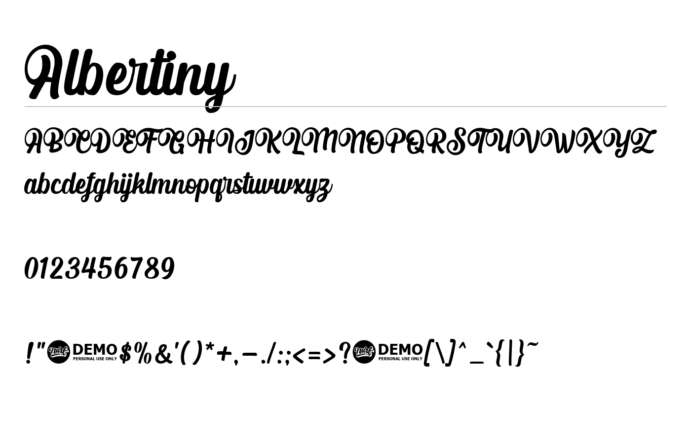 Albertini Font preview