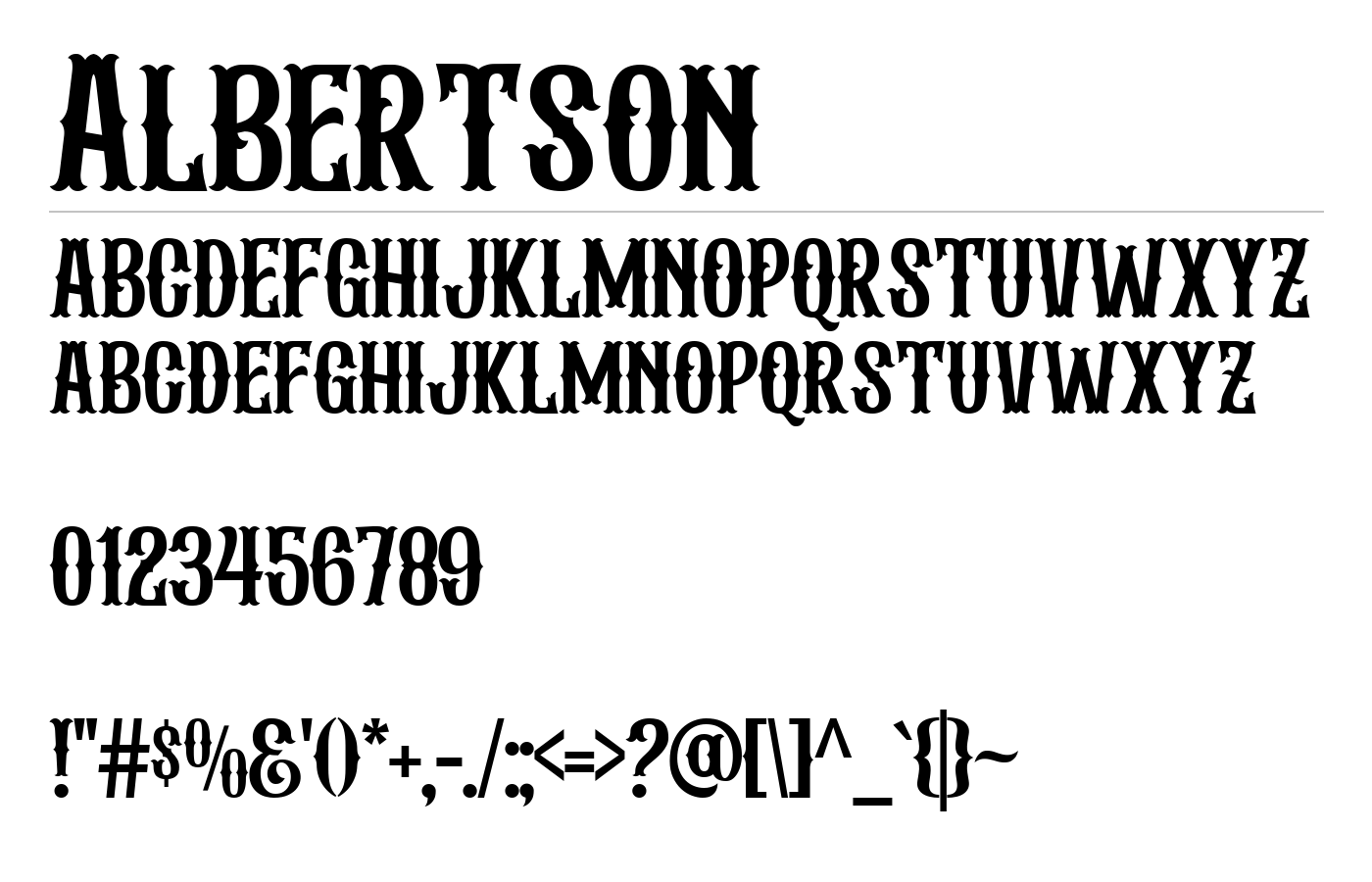 Albertson Font preview