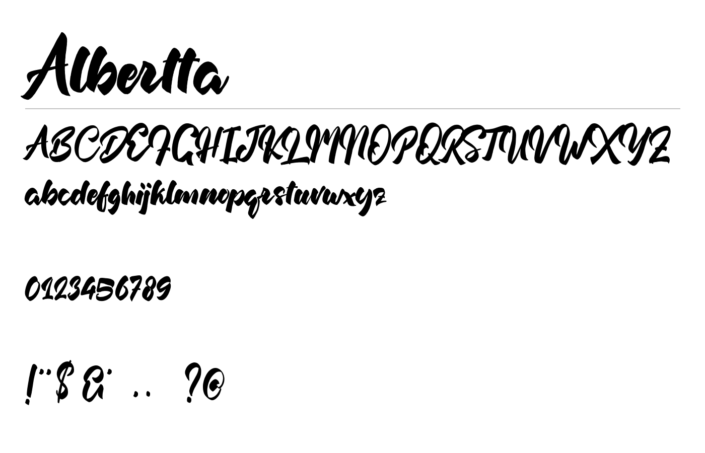 Albertta Font preview