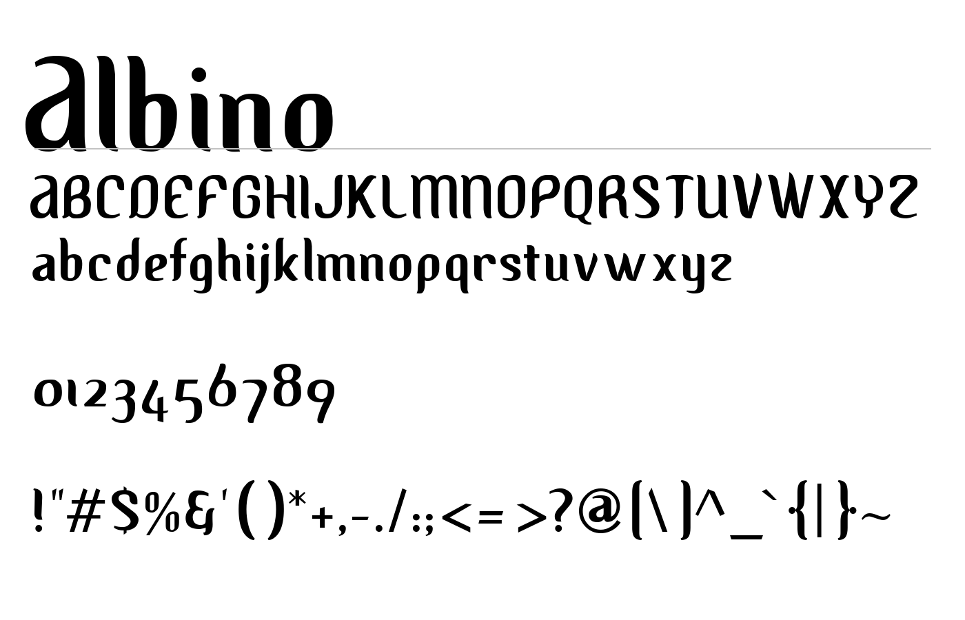 Albino Font preview