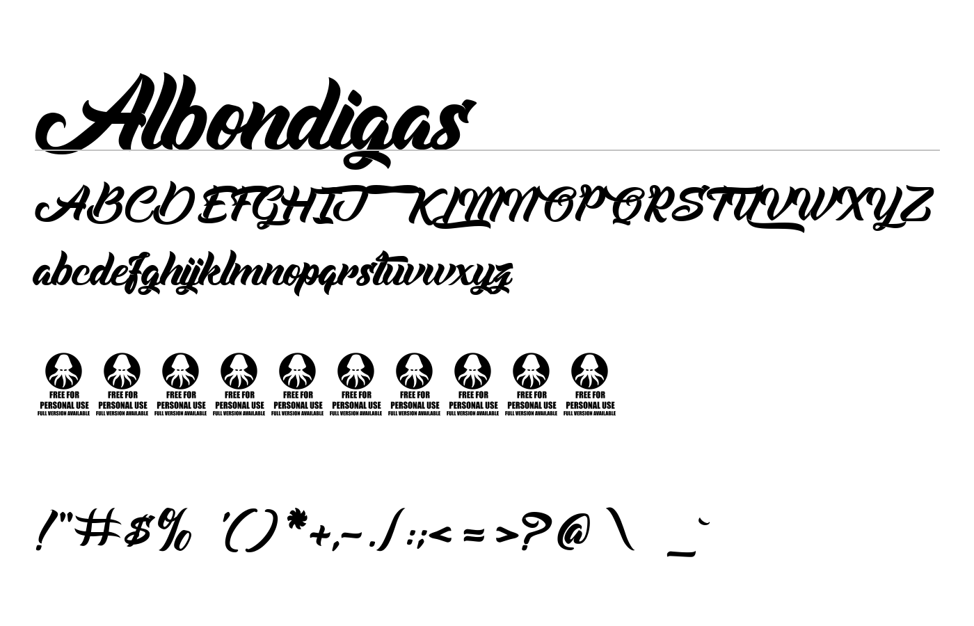 Albondigas Font preview
