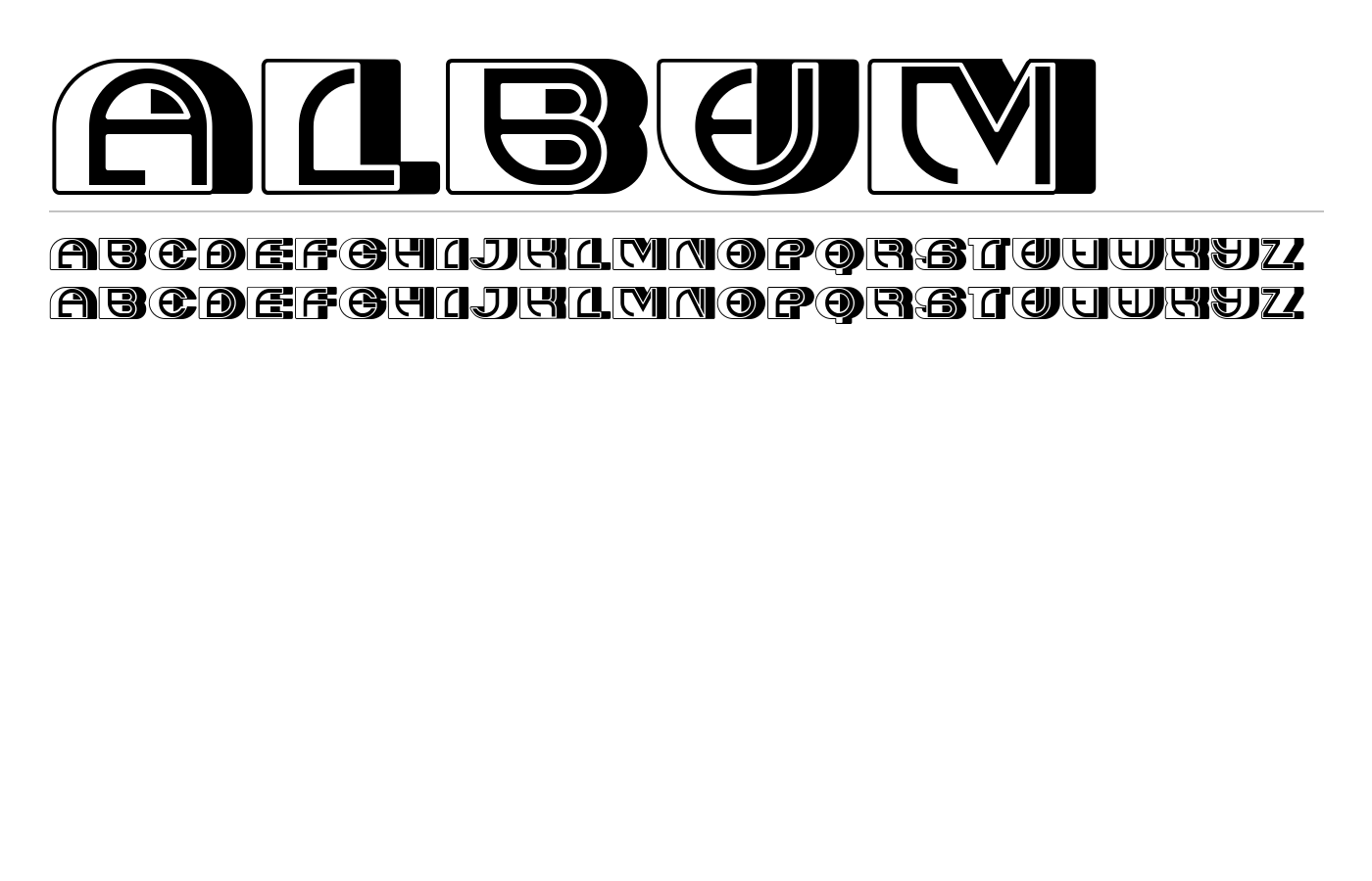 Album Font preview