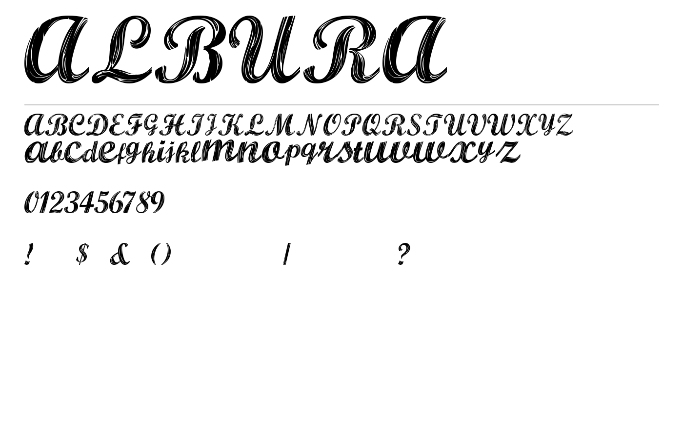 ALBURA Font preview