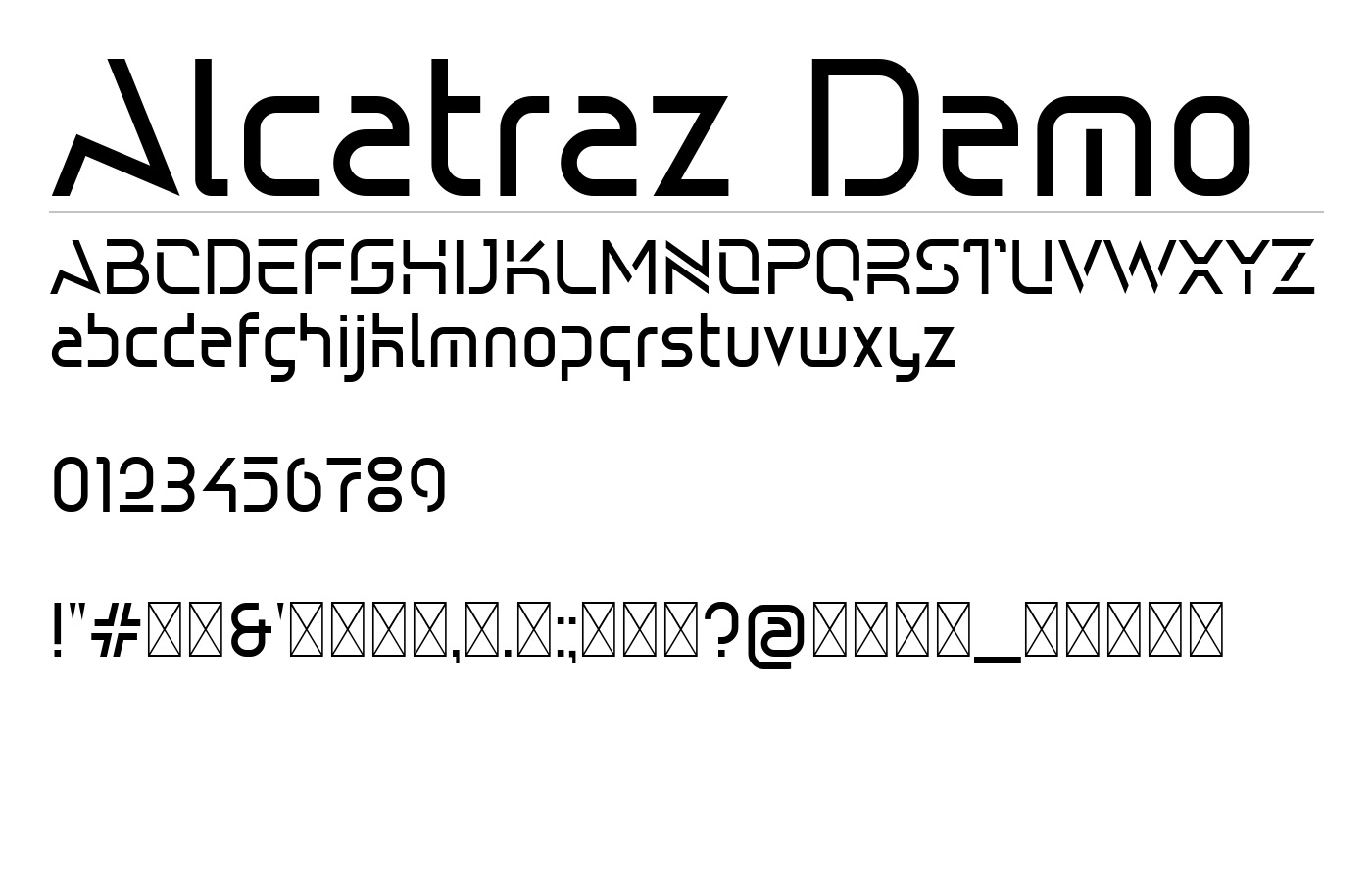 Alcatraz Demo Font preview
