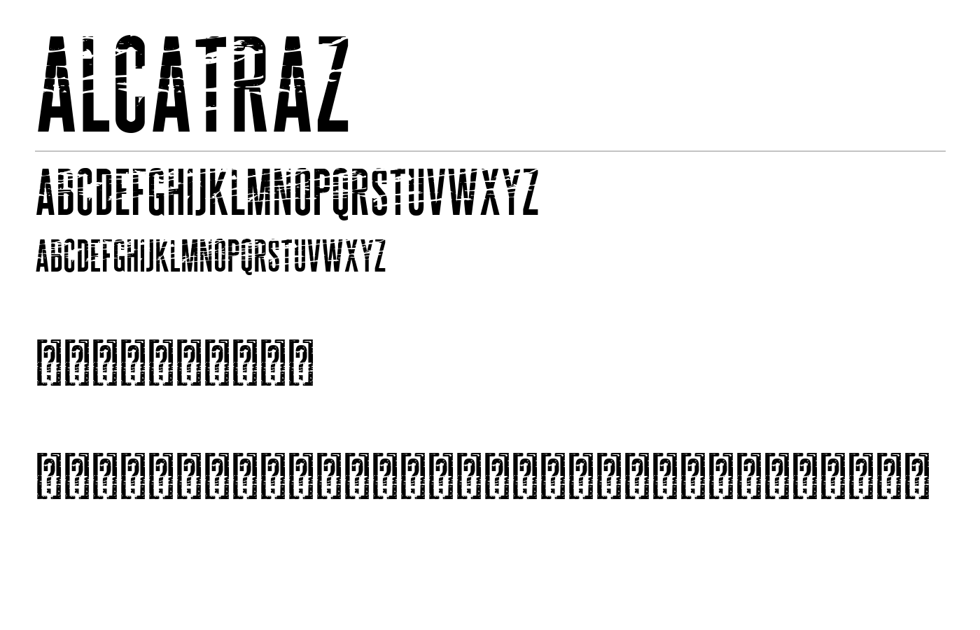 ALCATRAZ Font preview