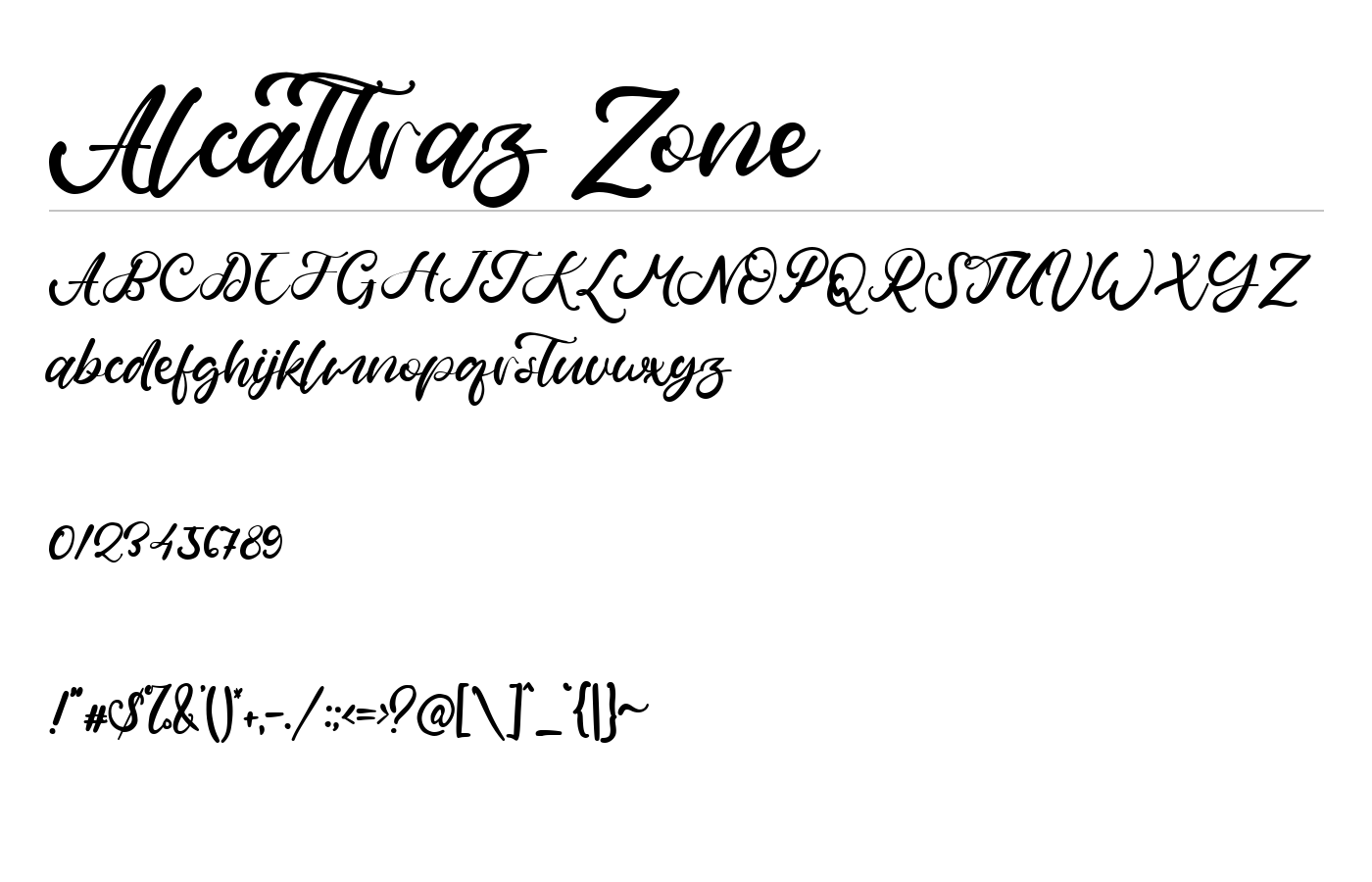 Alcattraz Zone Font preview