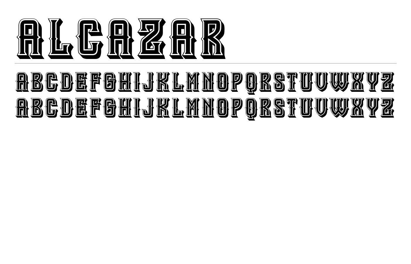 Alcazar Font preview