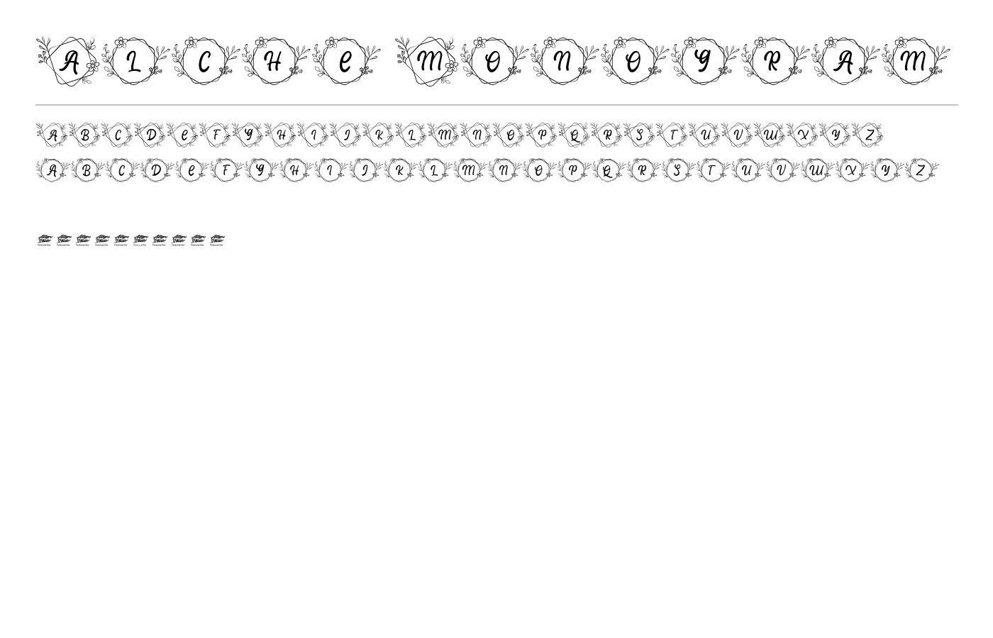 Alche Monogram Font preview