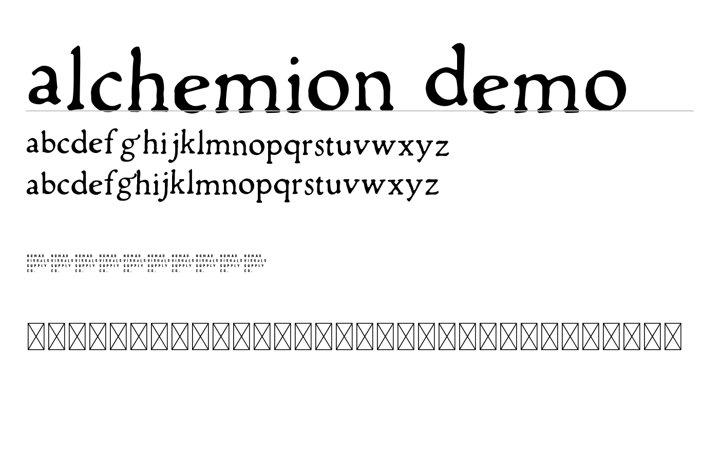 Alchemion Demo Font preview