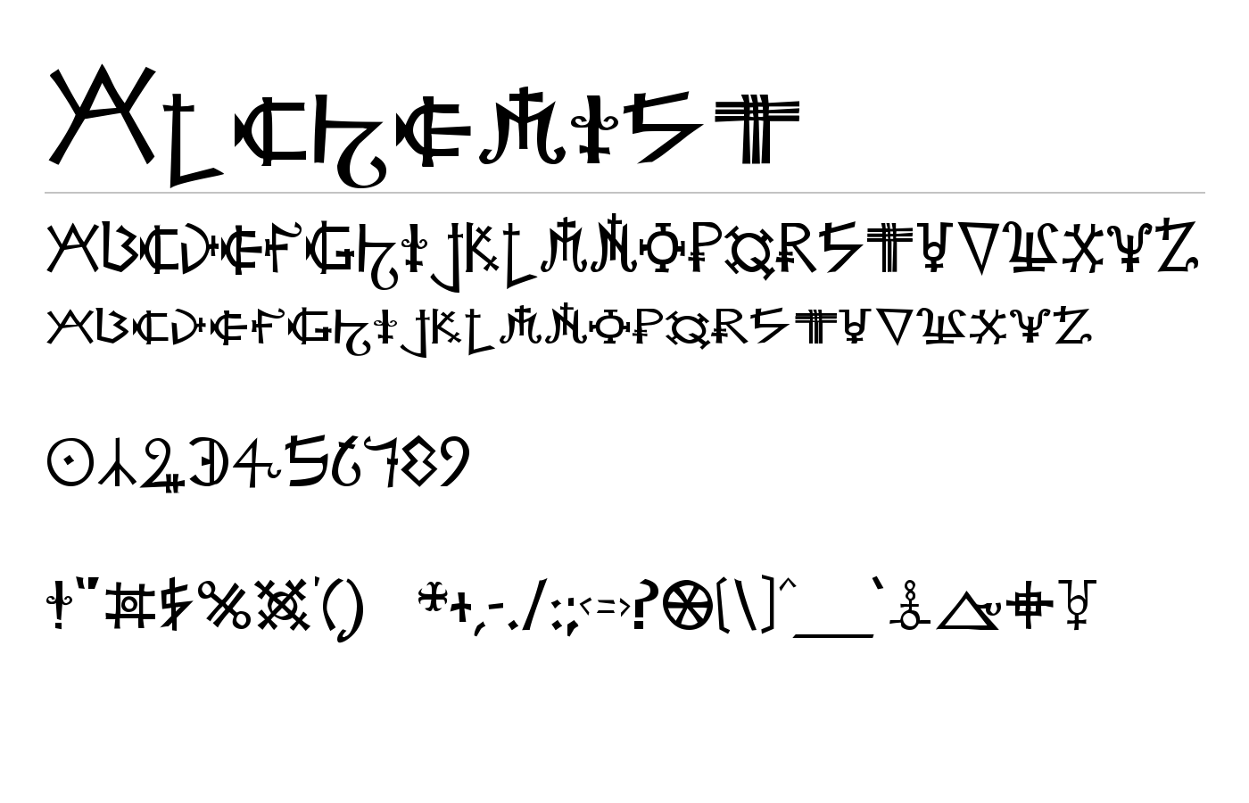 Alchemist Font preview