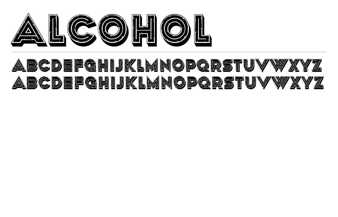 Alcohol Font preview