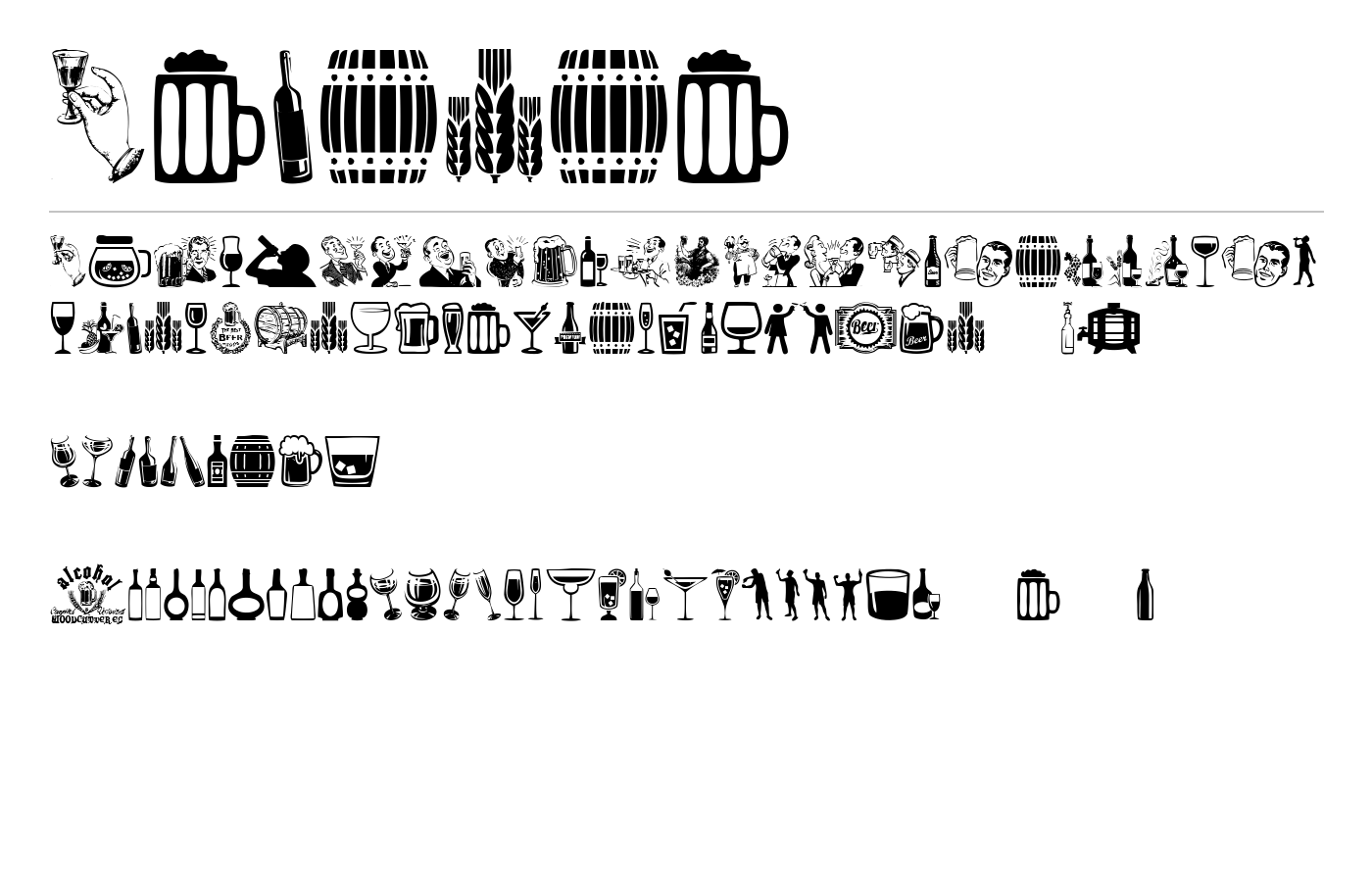 Alcohol Font preview