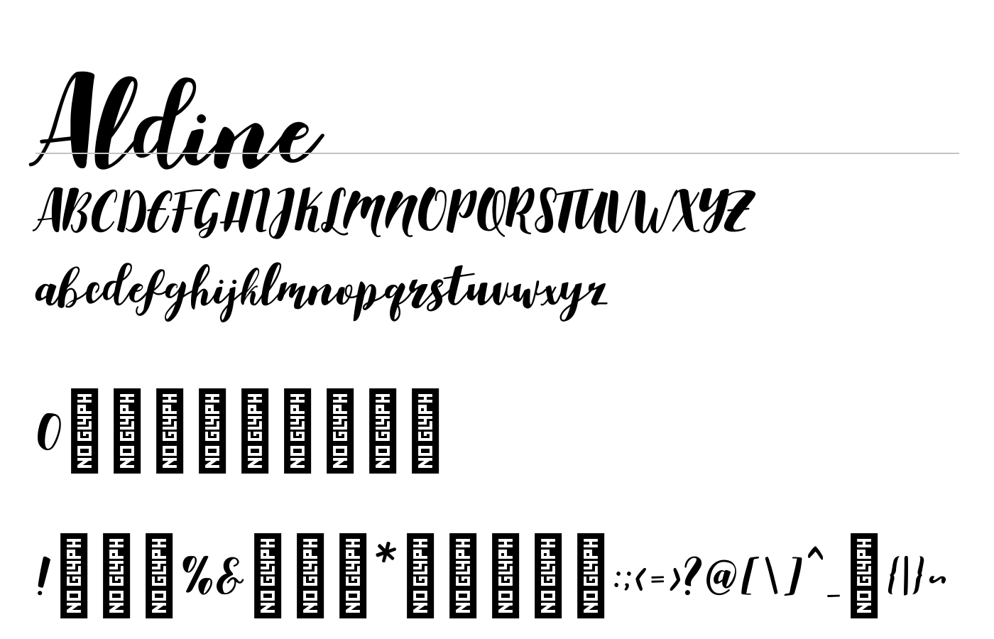 Aldine Font preview