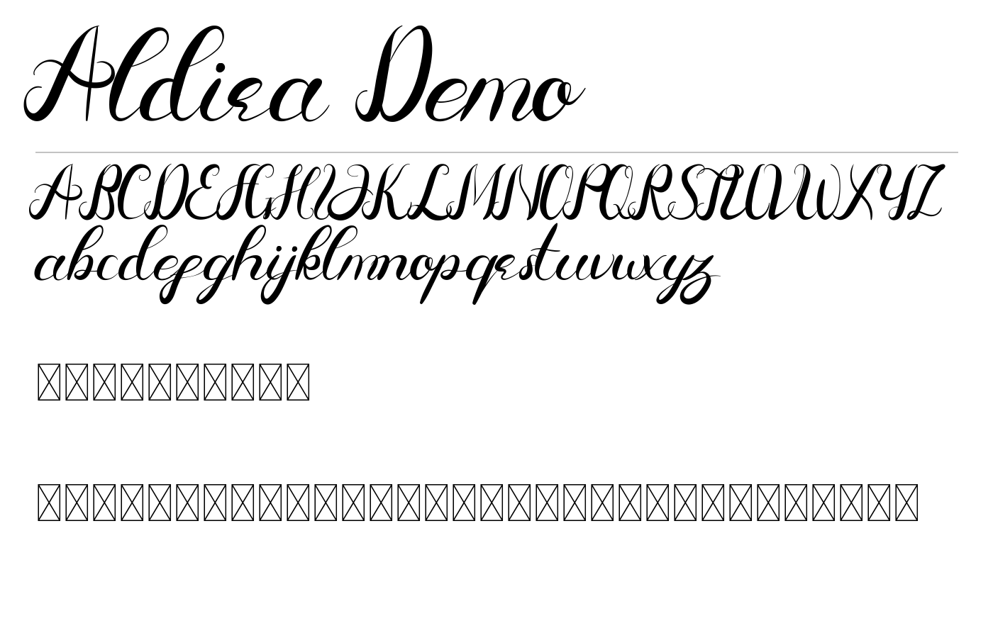 Aldira Demo Font preview