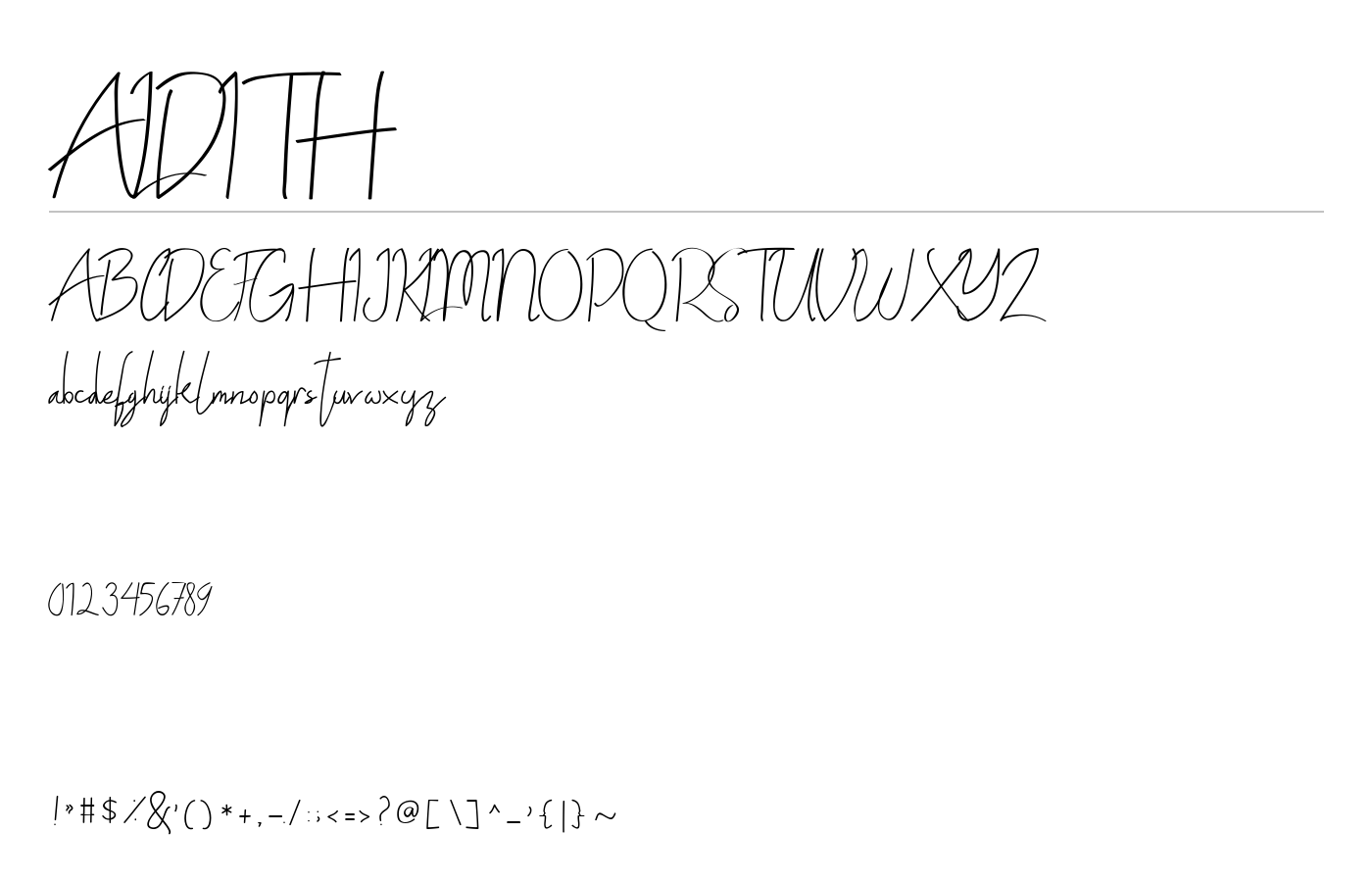 ALDITH Font preview