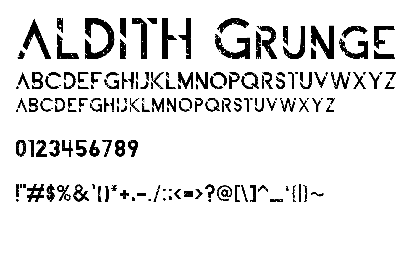 ALDITH Font preview