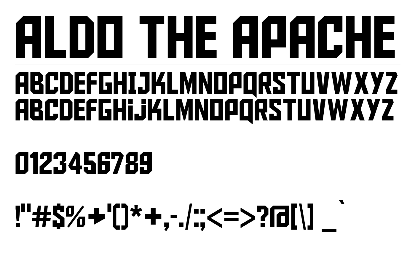Aldo the Apache Font preview