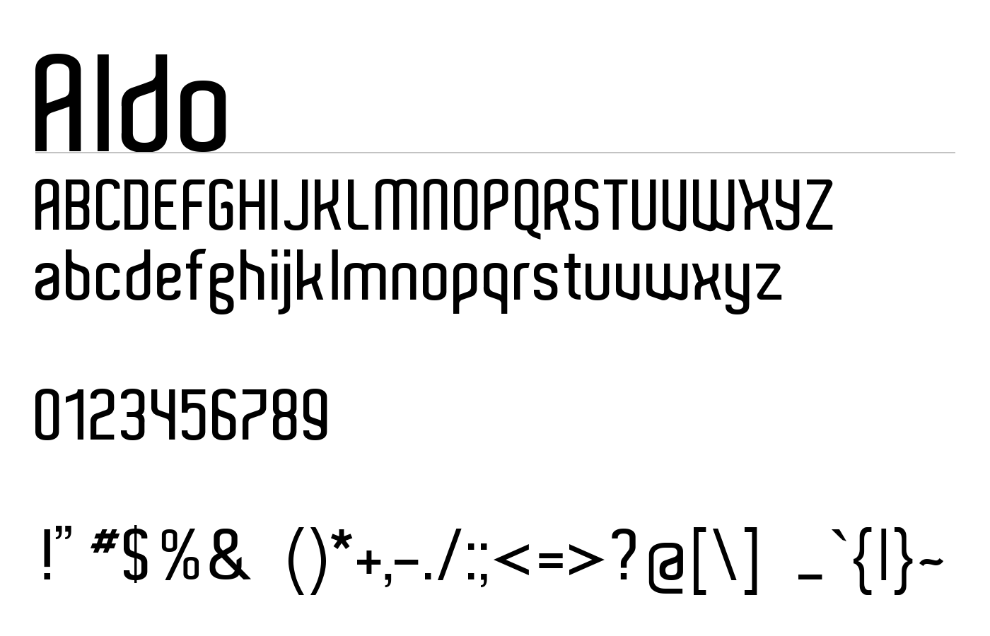 Aldo Font preview