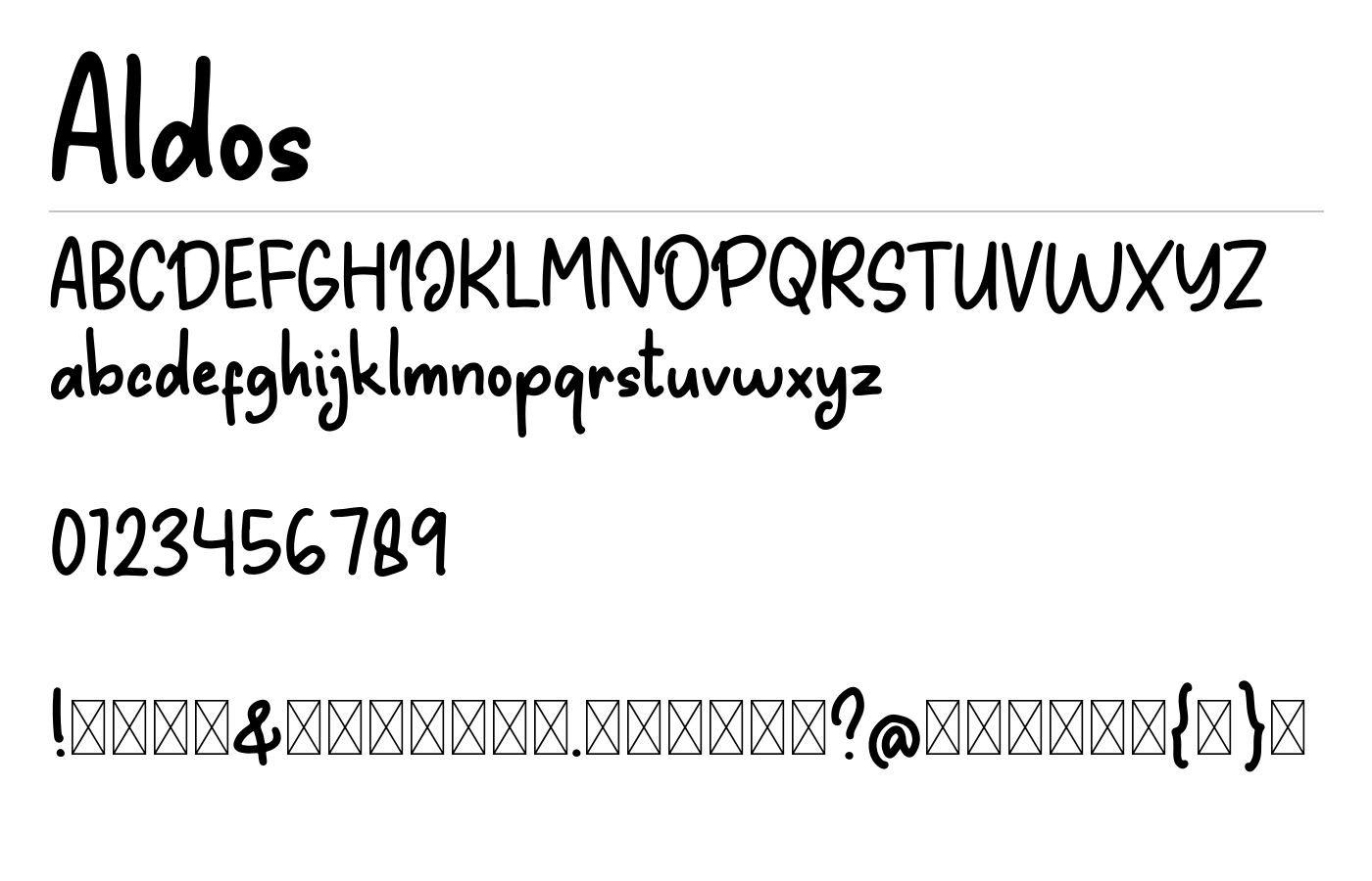 Aldos Font preview