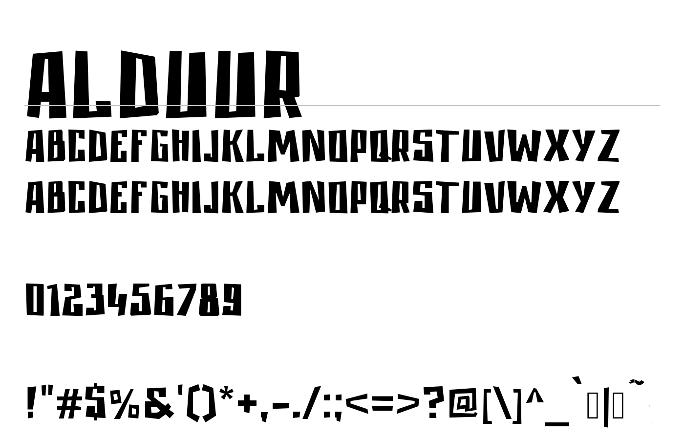 Alduur Font preview