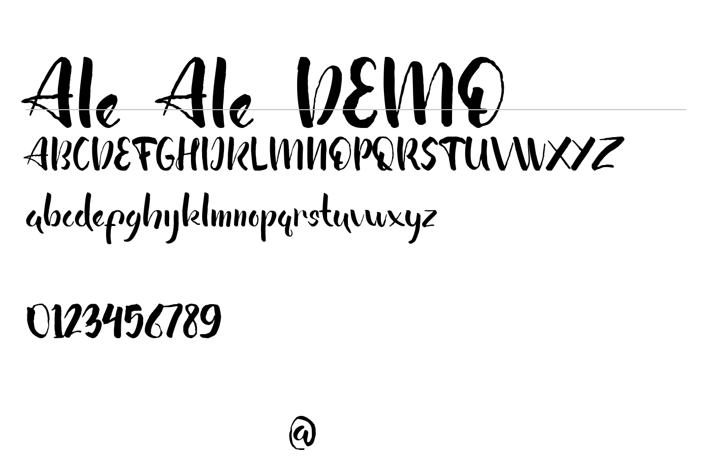 Ale Ale DEMO Font preview