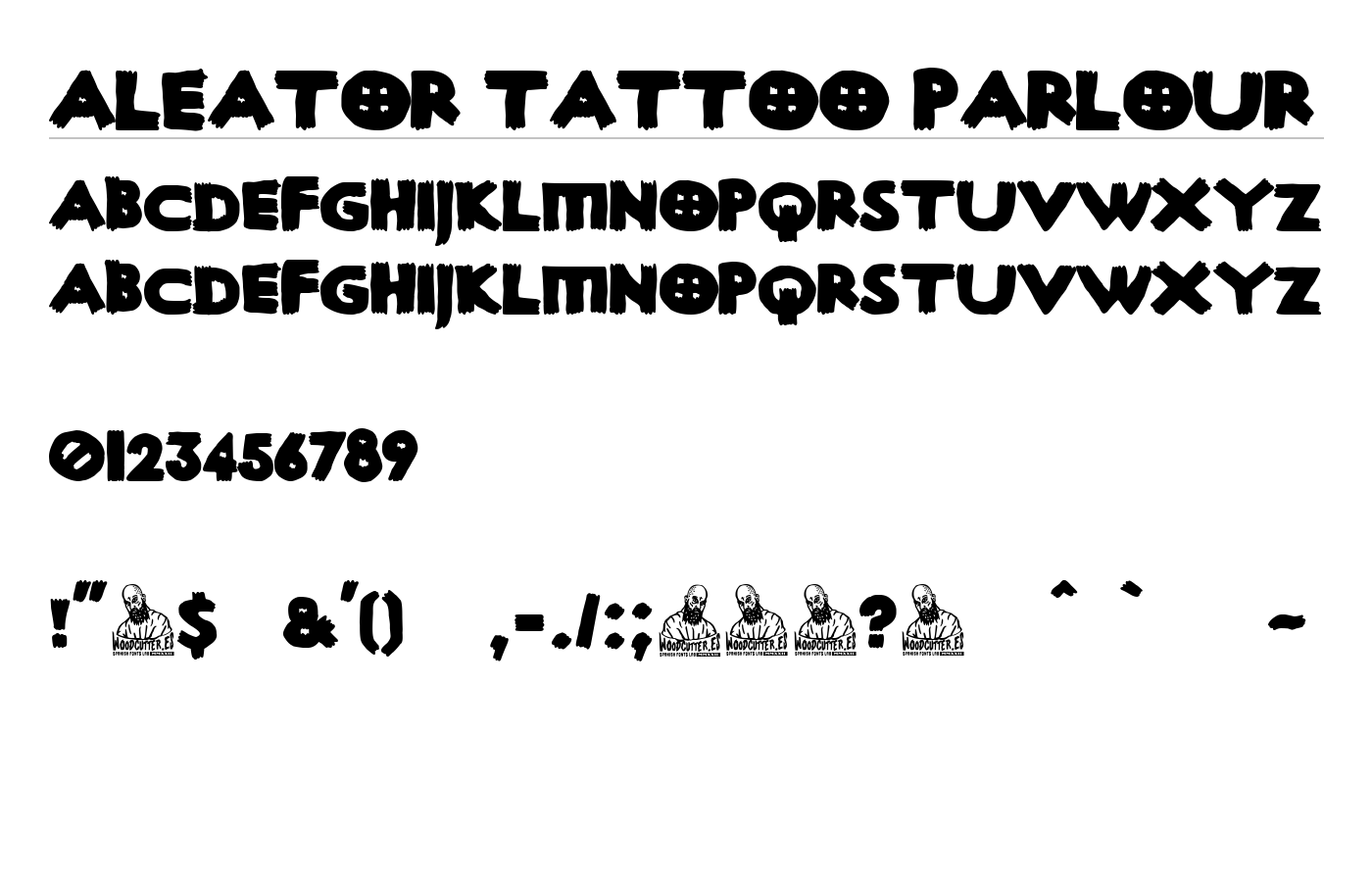 Aleator Tattoo Parlour Font preview