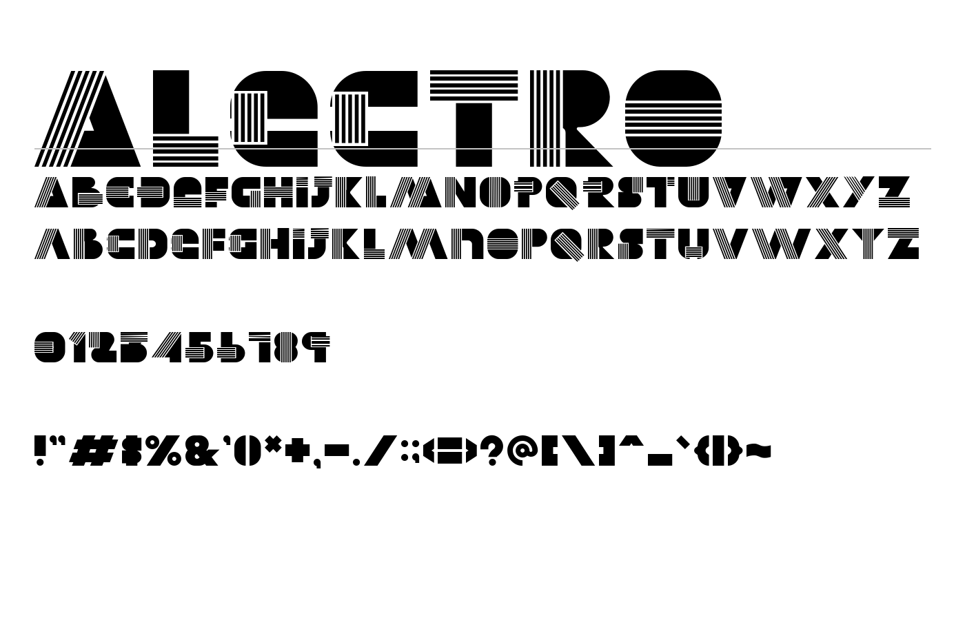Alectro Font preview
