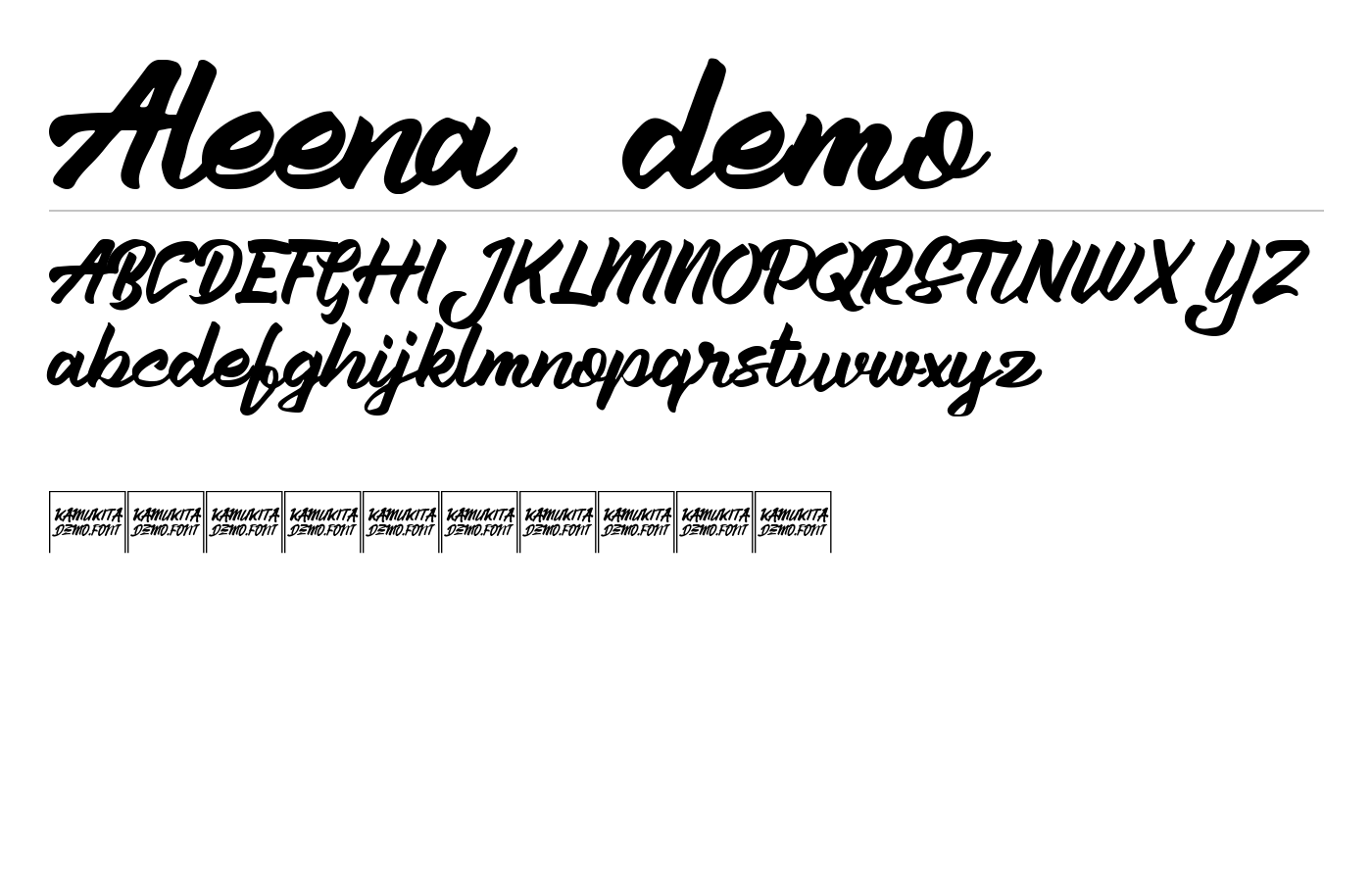 Aleena (demo) Font preview