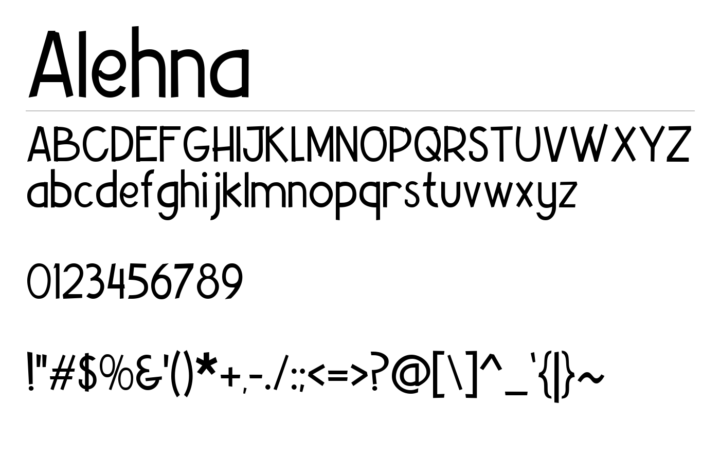 Alehna Font preview