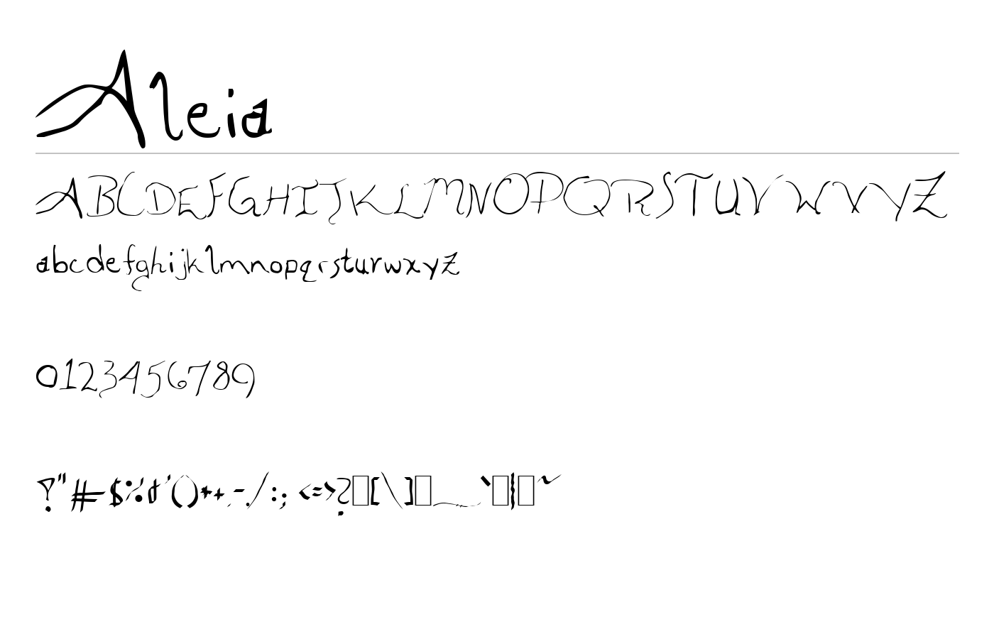 Aleia Font preview