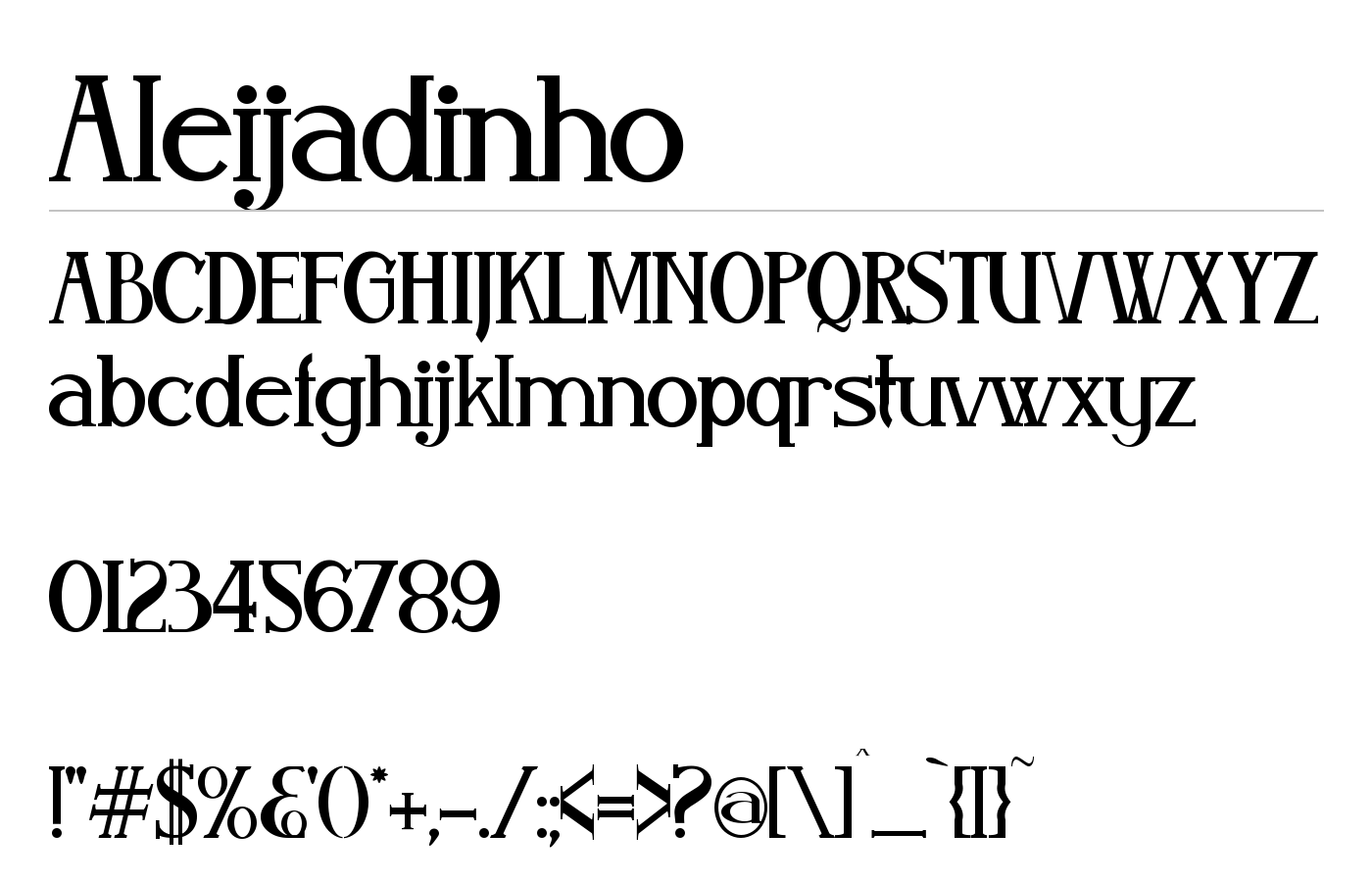 Aleijadinho Font preview