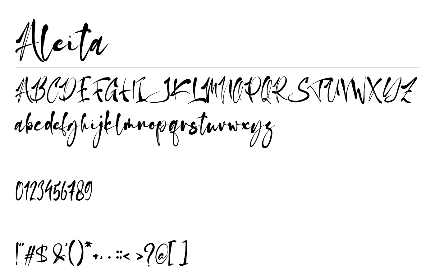 Aleita Font preview