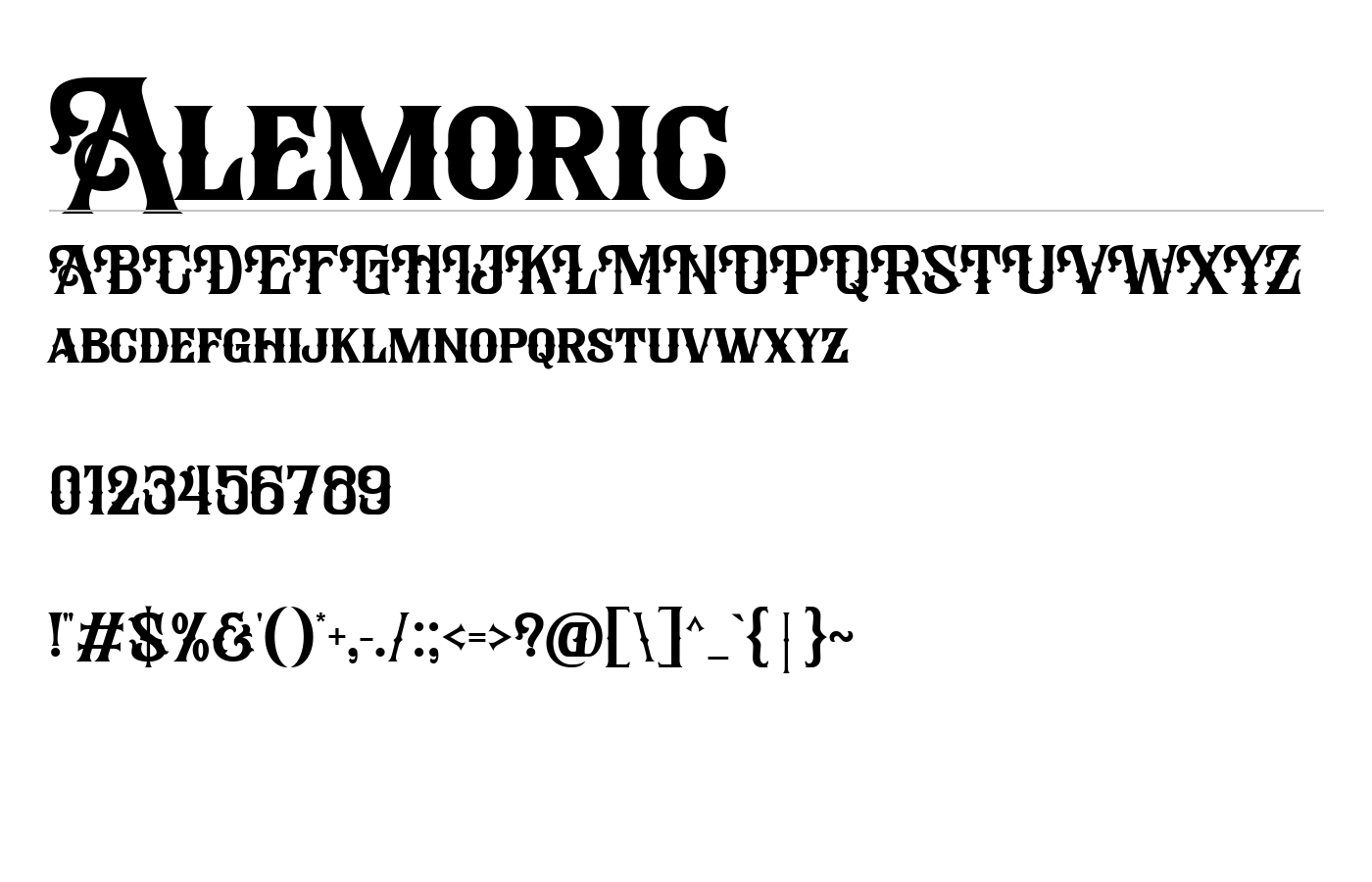 Alemoric Font preview