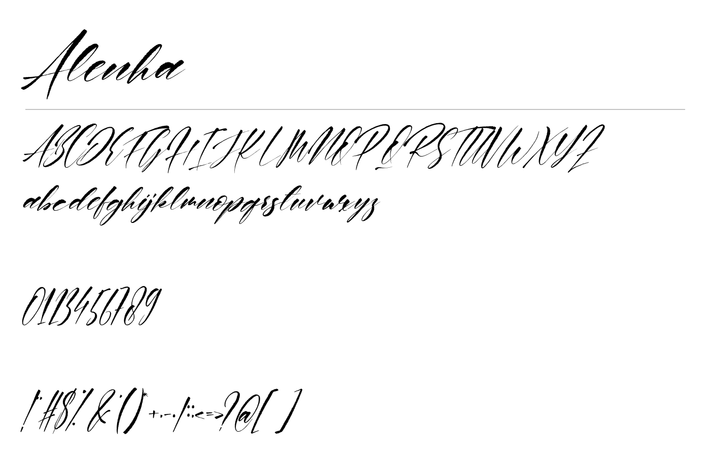 Alenha Font preview