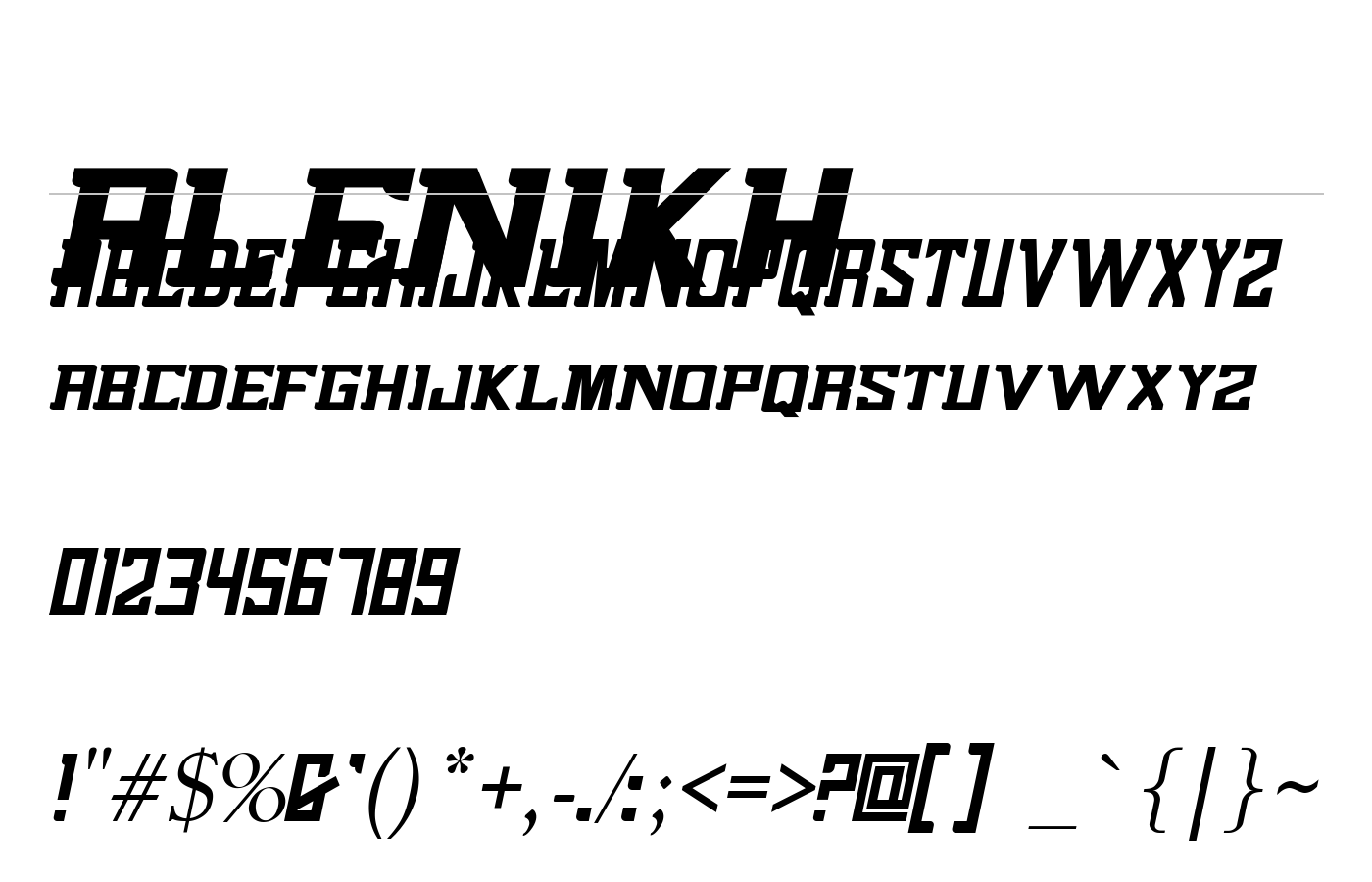alenikh Font preview