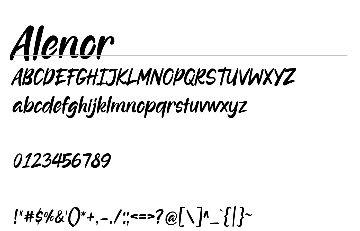 Alenor Font preview
