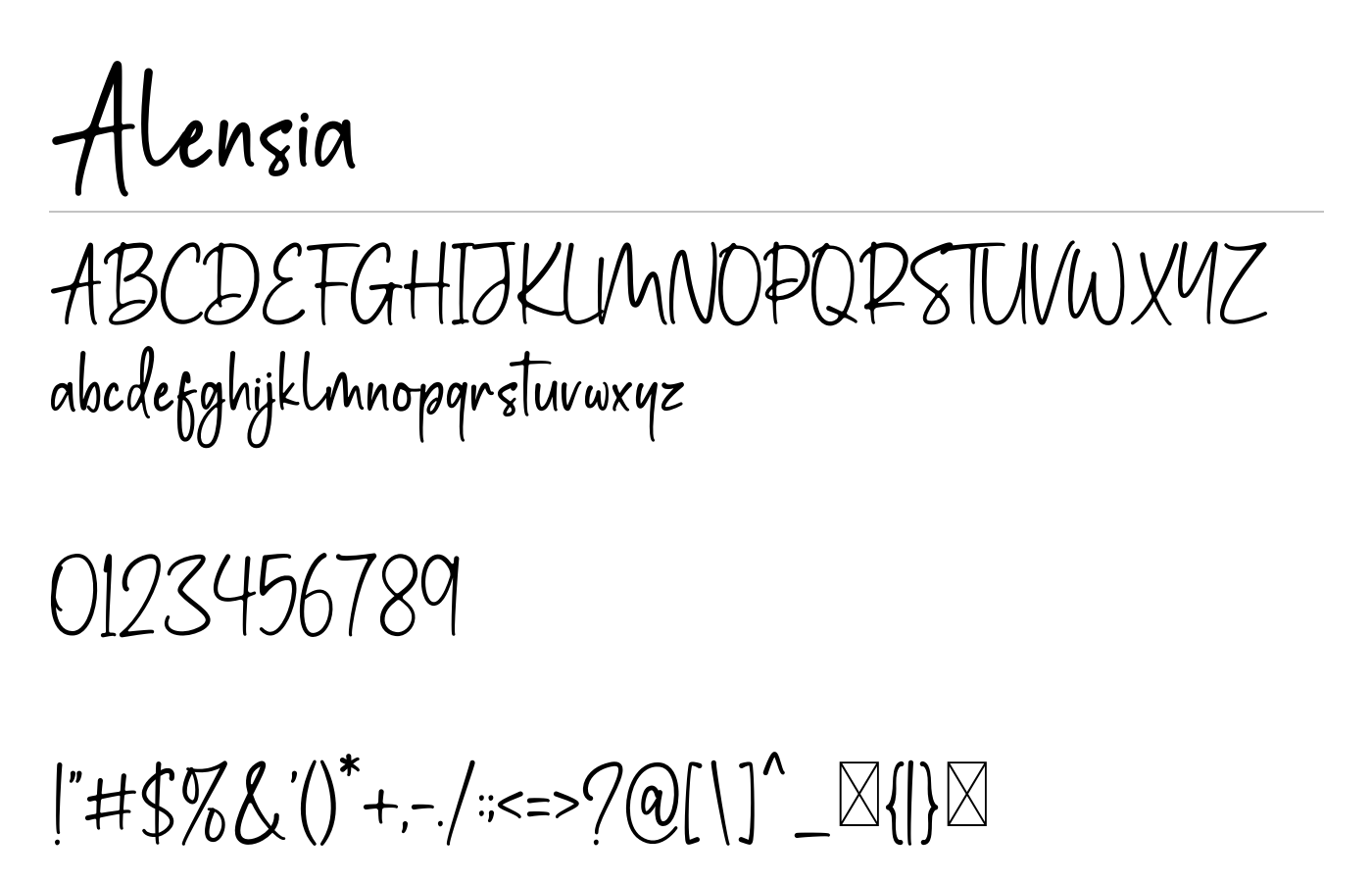 Alensia Font preview