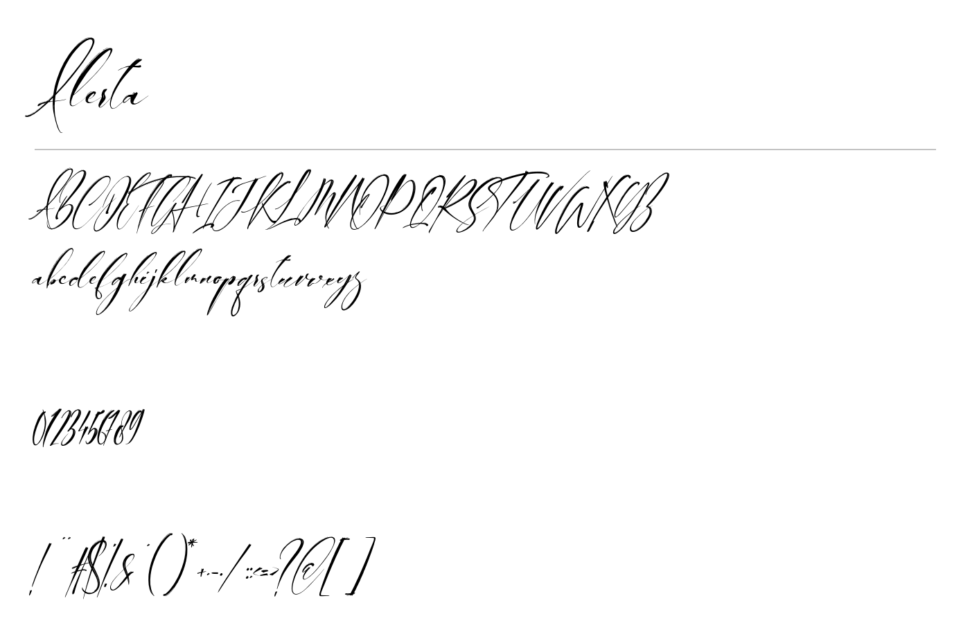 Alerta Font preview