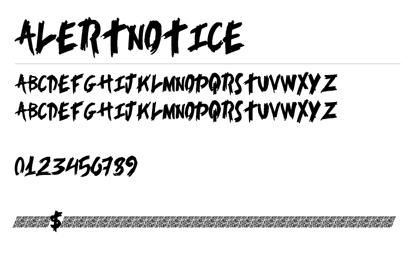 AlertNotice Font preview