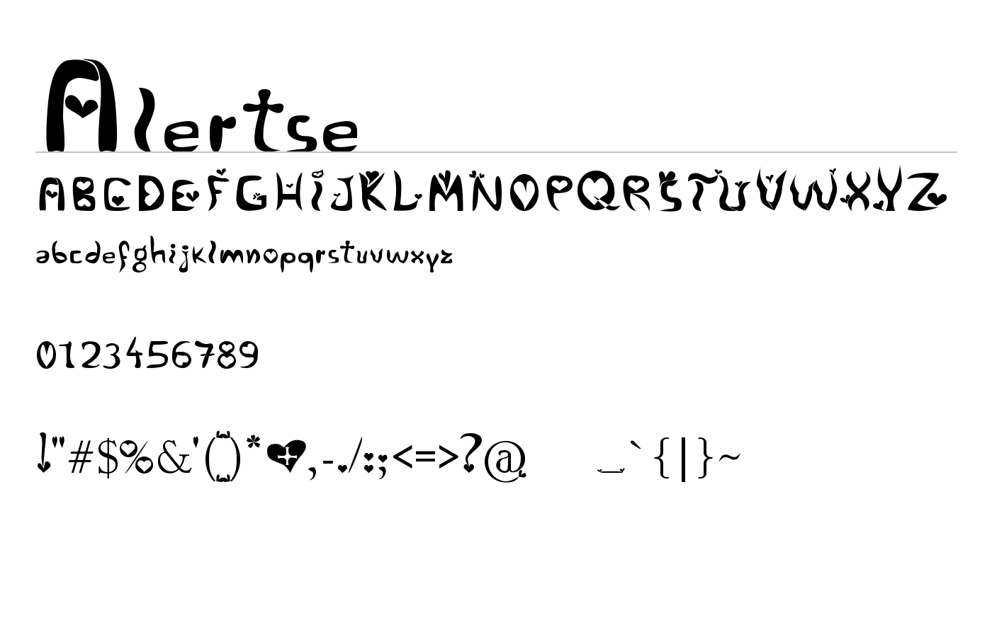 Alertse Font preview