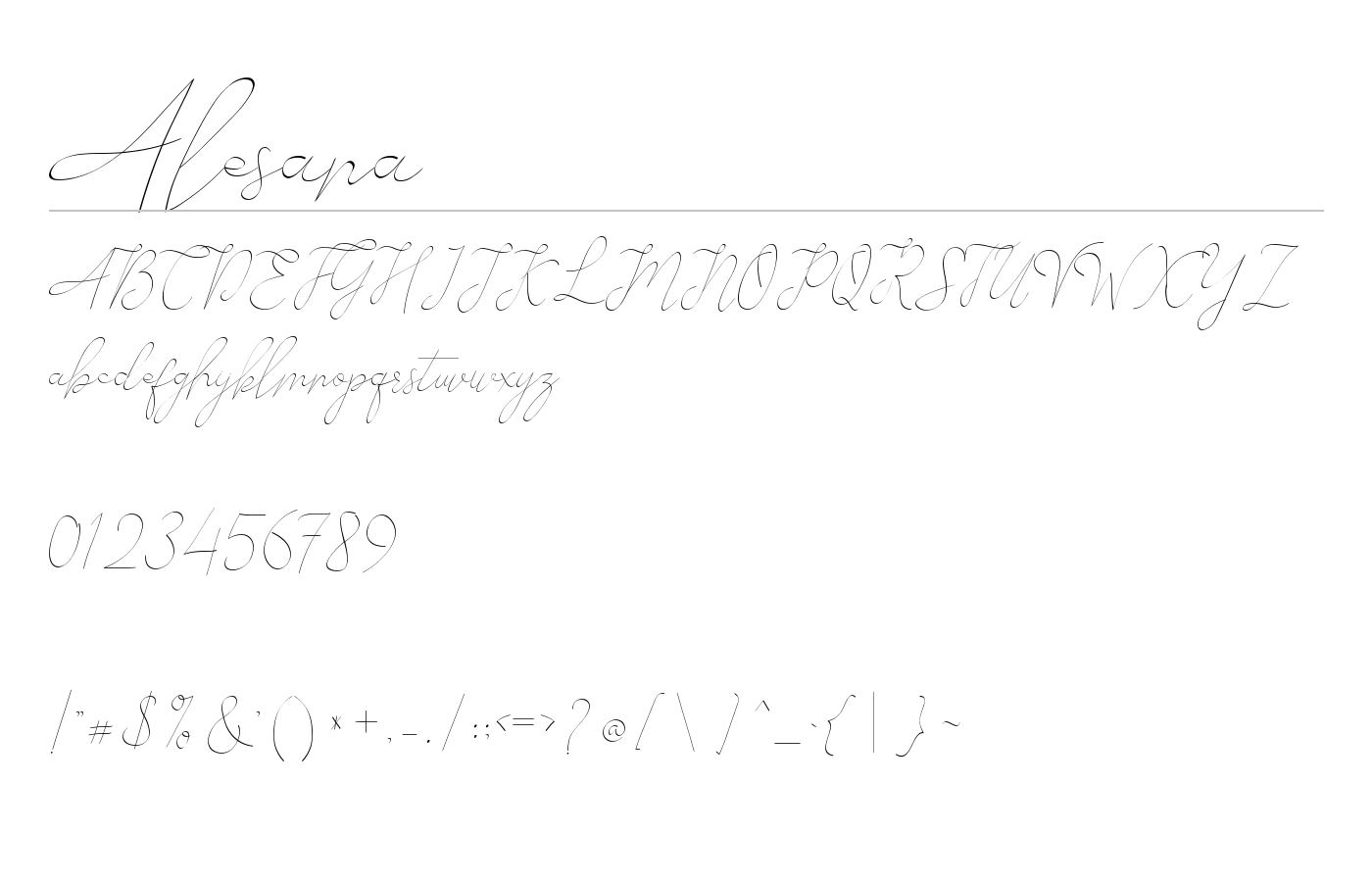 Alesana Font preview