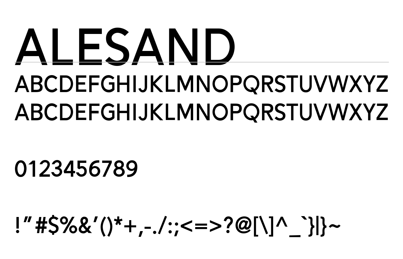 Alesand Font preview