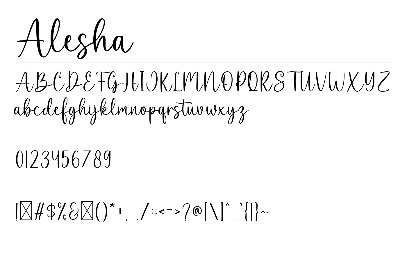 Alesha Font preview