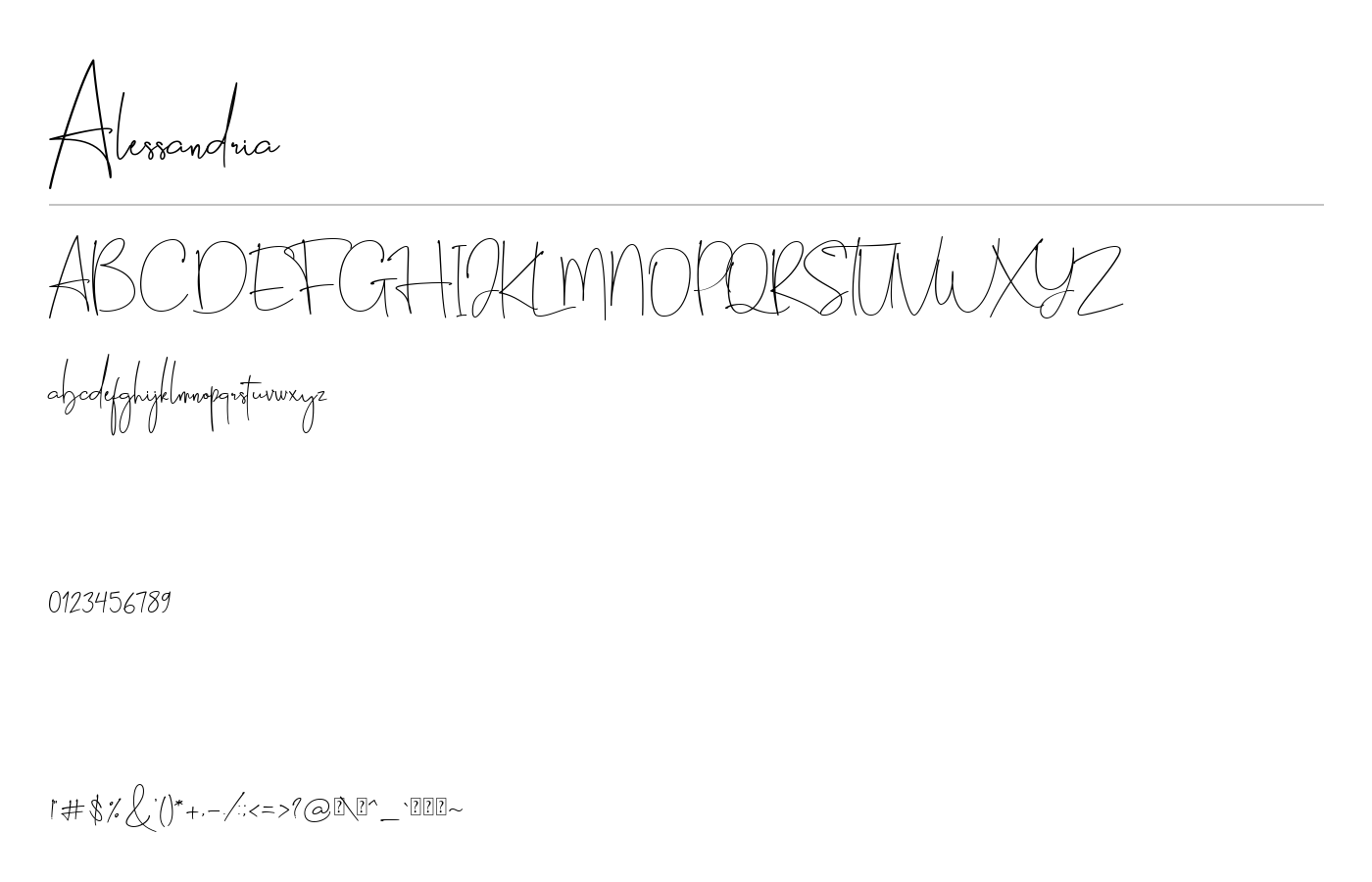 Alessandria Font preview