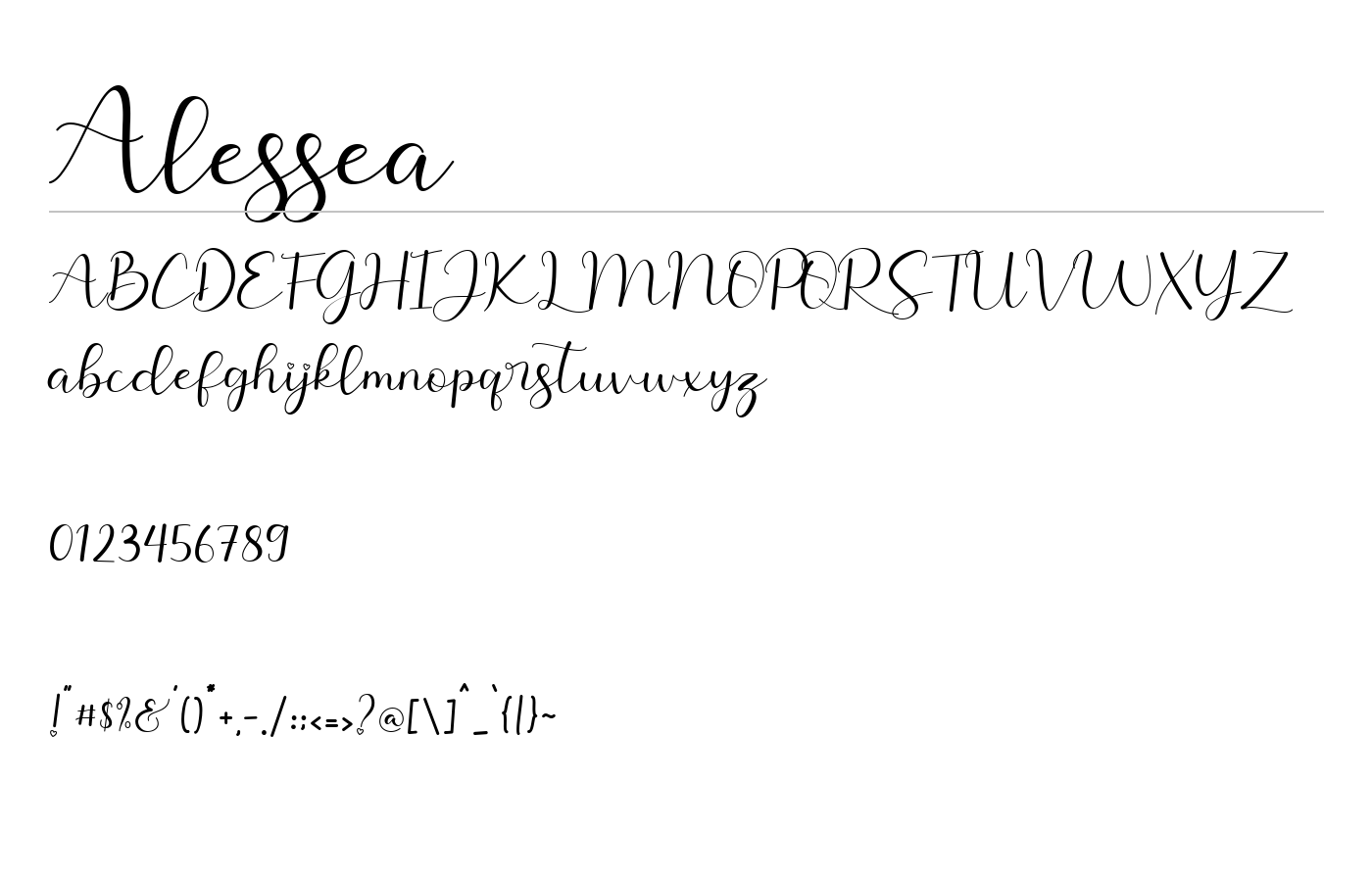 Alessea Font preview