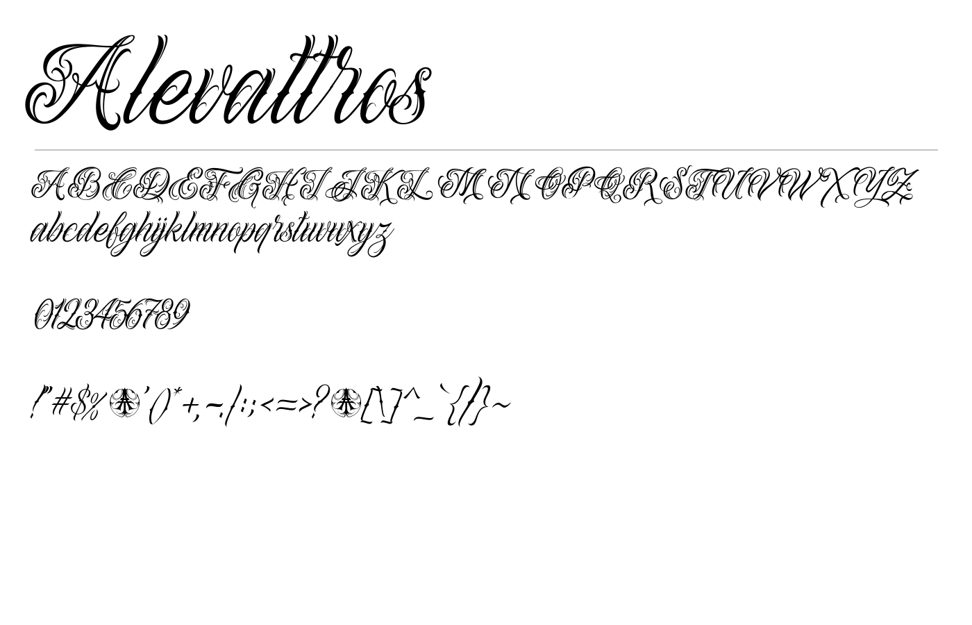 Alevattros Font preview